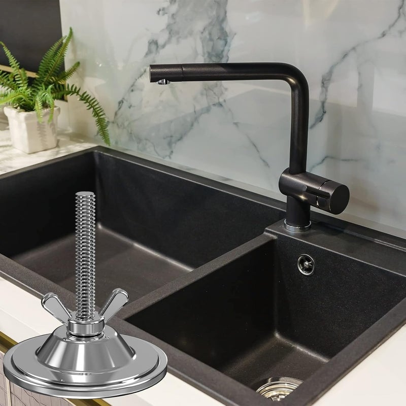 Ullnosoo Sink Hole Cover, Polished Chrome Stainless Steel Metal 2" Kitchen Faucet Hole Cover Tap Hole Plug Leakage Prevention - Image 5